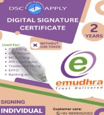 eMudhra Class 3 Combo DSC Individual Signing and Encryption For 2 Years