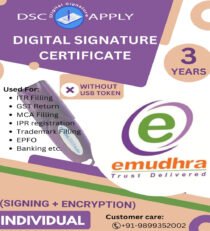 eMudhra Class 3 Combo DSC Individual Signing and Encryption For 3 Years