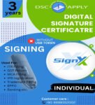 SignX Class 3 Individual Signing DSC For 3 Years without Token