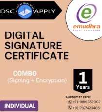 Emudhra Class 3 Individual Combo DSC Signing and Encryption 1 Year USB Token