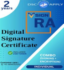 Vsign Class 3 Combo DSC Individual Signing and Encryption for 2 Years with Token