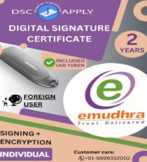 eMudhra Class 3 Individual Foreign Combo DSC Signing And Encryption For 2 Years With Token