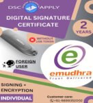 eMudhra Class 3 Individual Foreign Combo DSC Signing And Encryption For 2 Years