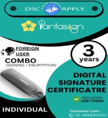 Pantasign Class 3 Individual Foreign Combo DSC Signing And Encryption For 3 Years With Token