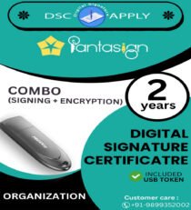 Pantasign Class 3 Combo DSC Organization Signing and Encryption For 2 Years with Token