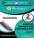 Pantasign Class 3 Organization Signing DSC for 2 Years with Token