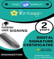Pantasign Class 3 Organization Foreign Signing DSC For 2 Years With Token