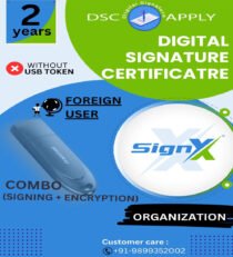 SignX Class 3 Organization Foreign Combo DSC Signing And Encryption For 2 Years