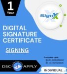 SignX Class 3 Individual Signing Digital Signature Certificate 1 Year India